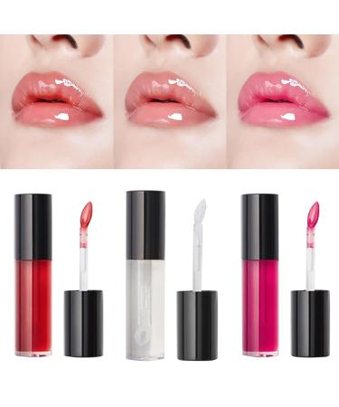 Plump Lip Oil Water Light Glass Lip Gloss with Collagen Lip Plumper - 3ml - Buy Online on GoSupps.com