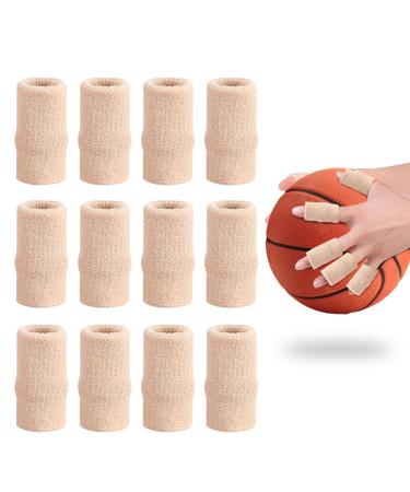 AWAVM 10 pieces + 2 pieces replacement finger protection elastic finger protection compression support finger bandages for relieving pain in arthritis