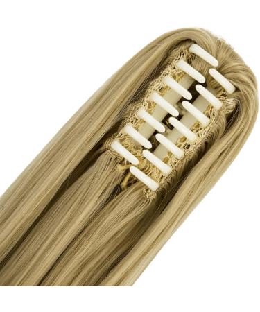 21 Inch Long Straight Ponytail Extension Jaw/Claw Clip in Ponytail Hair Extension Synthetic Hairpiece for Women (Ash Blonde) 21 Inch Ash Blonde - Buy Online on GoSupps.com