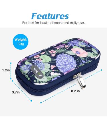 Youshares Insulin Cooling Bag with 2 Cooling Packs - Diabetic Pocket Accessory for Safe and Cold Insulin Travel (Hydrangea) - Buy Online on GoSupps.com
