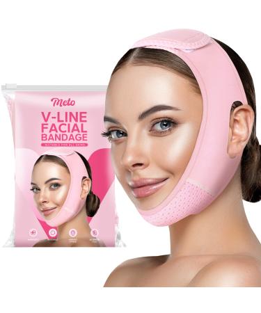 Meto Reusable Face Strap  V Line Mask  Double Chin Reducer  Chin Up Patch  Chin Strap  V Shaped Belt  V Shaped Face Mask for Sagging 1 Count (Pack of 1)
