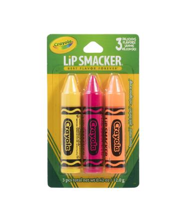 Lip Smacker Crayola Lip Balm Trio Pack 3 Pieces 0.14 oz (4.0 g) Each