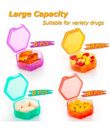 Monthly Pill Organizer - 30-Day Portable Pill Box with Labels for Vitamins Medicine & Supplements - One-Time-a-Day Rainbow Design - Buy Online on GoSupps.com