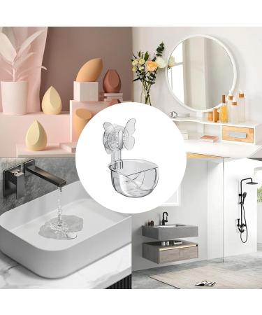 Tuxxjzm Beauty Sponge Holder Face Sponge Holder - Storage Container for Makeup Sponges Sponge Powder Puff Dry Container Shelf Cosmetic Face Mixer Holder for Bathroom Shower Room Transparent grey - Buy Online on GoSupps.com