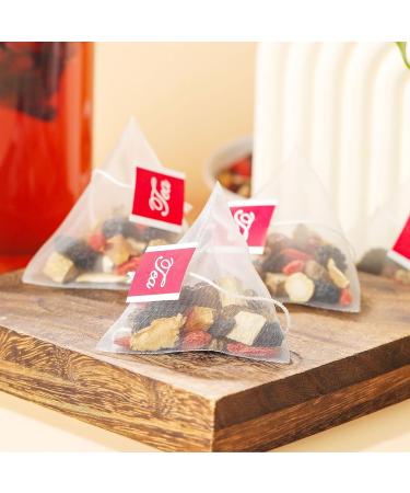 XFLHXY Ginseng TenTreasure Tea Premium Ginseng Herbal Tea Blend 10 Natural Ingredients with Jujube & Goji 30 Tea Bags for Daily Ritual Black - Buy Online on GoSupps.com