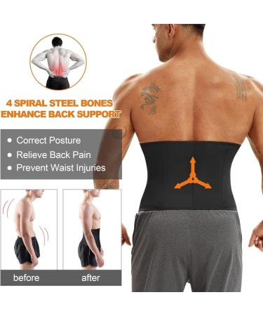 Back Support Back Brace Lumbar Support Waist Trainer Corsets Tummy Control Shapewear Sport Workout Girdle Slimming Back Support Belt(3X-Large) XXX-Large Black - Buy Online on GoSupps.com