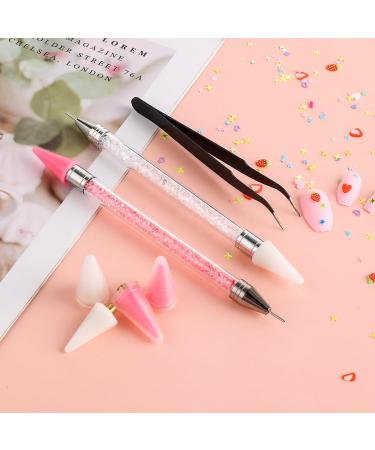 WLLHYF Rhinestone Picker Dotting Pen 7 Pcs Acrylic Crystal Rhinestones Applicator Wax Head Tip Pencil Picker Dotting Pen DIY Nail Art Decoration Tool for Nails - Buy Online on GoSupps.com