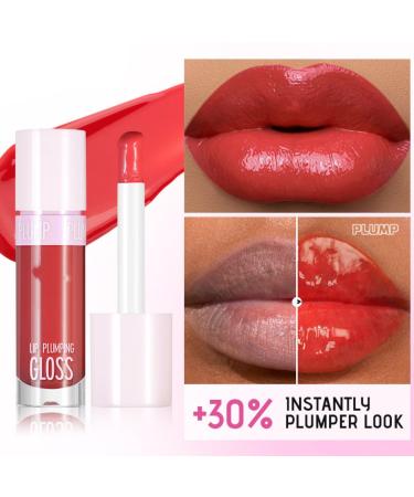 MAEPEOR Plumping Lipgloss - 14 Colors Hydrating & Non-Sticky Long-Lasting High-Shine with Spicy Ginger (Color 09 - Buy Online on GoSupps.com
