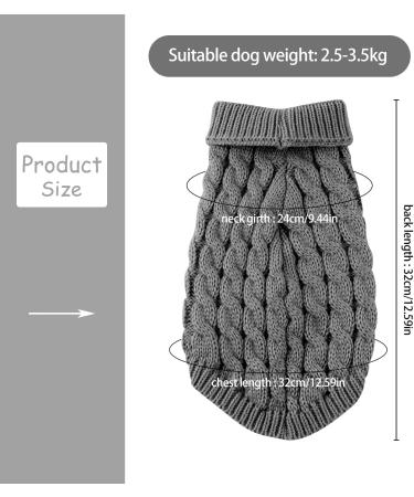 Rumyve Knitted Jumper and Warm Dog Sweater Classic Turtleneck Knitted Dog Sweater Dog Winter Clothing for Small and Medium Sized Dog Pet Clothing(S) - Buy Online on GoSupps.com