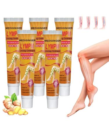 RGVai 5 PCS Mediginger Antiswelling Lympunclog Ointment Gooliving Antihump Lymphcare Ginger Ointment  Gingerlegs Anti Swelling Ointment Gingerlegs Anti Swelling Det_oxing Ointment