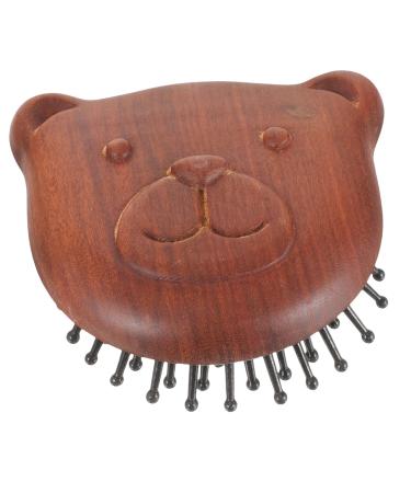 Hapinary comb massage comb practical wooden brush hairbrush scalp brush bear -shaped massage comb scalp washer small wooden ridge shampoo brush hair massage brush