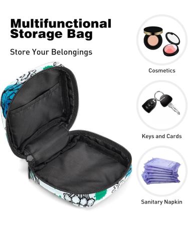Women's Bonds Storage Bags | Stylish Period Kit Bag with Watercolor Fish & Crab Design - Portable Feminine Product Organizer - Buy Online on GoSupps.com