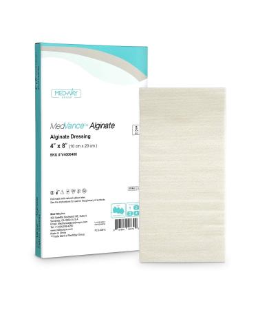 MedVance TM Alginate Calcium Alginate Dressing 4x8 Box of 5 dressings 4x8 Inch (Pack of 5)
