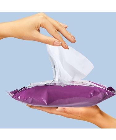 Nicole Miller 4 Pack Facial Cleansing Wipes | 120 Count | Removes Makeup, Dirt & Oil | Aloe, Tea Tree, Collagen, Rosehip, Vitamin E, Peony, Retinol, Lavender | Floral - Buy Online on GoSupps.com