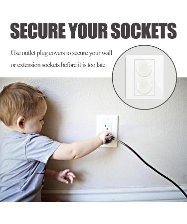 SYEYCW 32 Pcs Child Safety Plug Socket Covers - UK White Outlet Protectors for Home and School - Buy Online on GoSupps.com