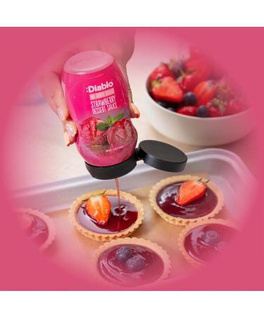 Diablo Strawberry Dessert Sauce | No Added Sugar | Gluten Free | Diabetic Friendly | Hamper Available - Perfect for Gifting | 355g - Buy Online on GoSupps.com