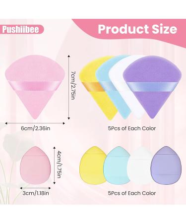 40 Pcs Powder Puff 20 Triangle Powder Puff and 20 Finger Makeup Puff Multicolor Powder Puff Face Triangle Mini Makeup Setting Powder Puffs Makeup Sponges for Concealer Loose Powder Blush - Buy Online on GoSupps.com