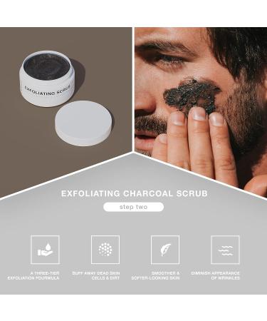 CRVFT Men's Facial Care Kit | Aloe Vera Face Wash, Hyaluronic Moisturizer, Charcoal Exfoliating Scrub | Complete Daily Skin Care System for Men | Scented 3 Piece Kit - Buy Online on GoSupps.com