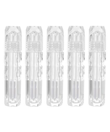 TOYANDONA Lot de 5 tubes vides pour gloss et rouge l vres mini flacons rechargeables transparents en forme de format compact pour maquillage DIY et voyage