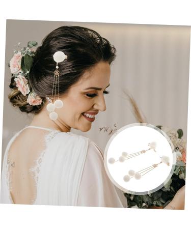 minkissy 1 pair fringe clip hair accessory for women pearl hair accessories hairpins hair for women crystal hair barrettes crystal hair clip womens hair accessories side hairpin set - Buy Online on GoSupps.com