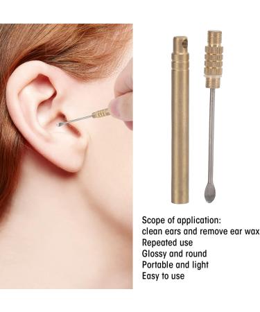 Portable Brass Ear Pick - Effective Ear Wax Cleaner & Curette Tool for Safe Ear Cleaning - Buy Online on GoSupps.com