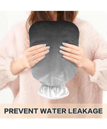 Black White Gradient Hot Water Bottle with Cover | 1L Pain Relief & Hand Feet Warmer | Ideal for Sports Injuries - Buy Online on GoSupps.com