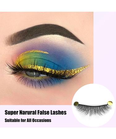 False Lashes Eye Lash Eyelashes Set Fluffy Russian Eyelash Kit Strip Lash Wispy Handmade Cat Eye Lashes Volume Dramatic 10 Pairs 3D Thick Long Fake Lashes with Glue Natural Cross Fake Lashes - Buy Online on GoSupps.com