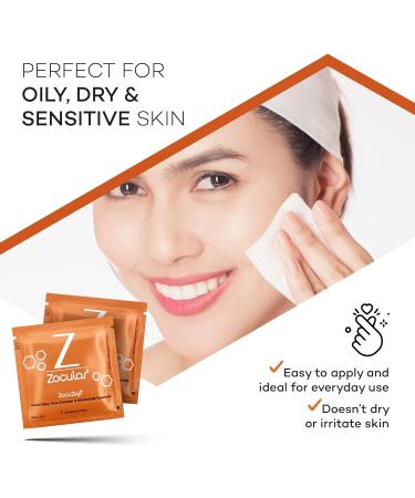 ZocuZap Facial Wipes - Moisturizing Acne Wipes for All Skin Types - 15 Ct Natural Breakout Solution for Sensitive & Oily Skin - Buy Online on GoSupps.com
