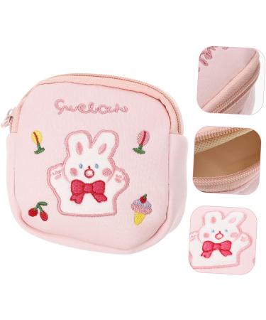 DOITOOL Pink Reusable Menstrual Bag Organizer - Washable Period Holder for Women - Small Bear Pouch for Tampons and Pads - Portable Travel Makeup and Nursing Organizer - 1 Count - Buy Online on GoSupps.com