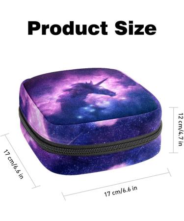 Galaxy Nebula Unicorn Sanitary Napkin Storage Bag | Portable Period Pocket for Women & Teens | Menstrual Cup Holder & Silent Pad Organizer - Buy Online on GoSupps.com