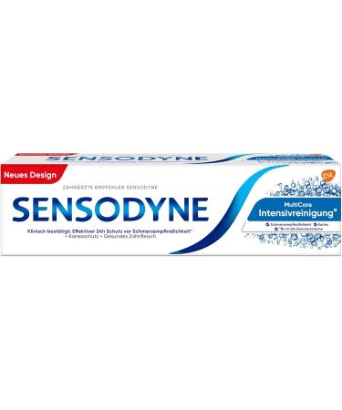 Buy Sensodyne Multicare Intensive Cleaning Toothpaste (75ml) - Daily Fluoride Toothpaste for Sensitive Teeth - Pack of 2 - International Shipping Available - Buy Online on GoSupps.com