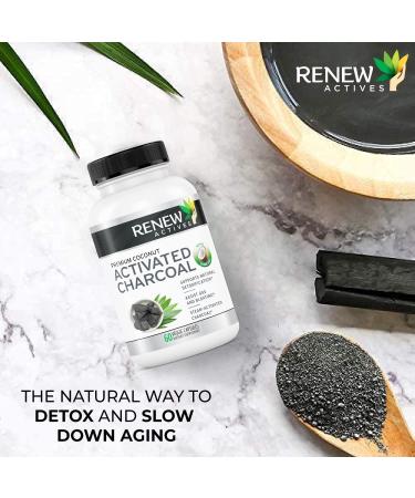 Organic Coconut Activated Charcoal Capsules - 60 ct. Made in USA for Digestive Support and Teeth Whitening - Buy Online on GoSupps.com