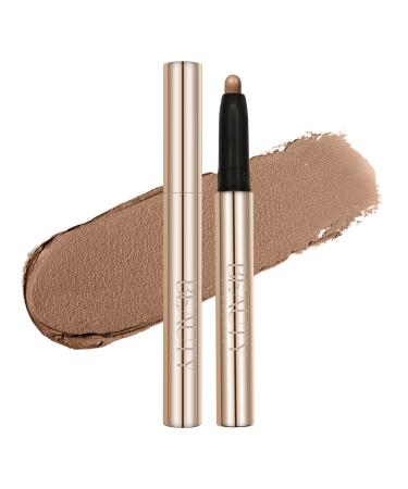 Old shadow stick matte shimmer eyeshadow pen crayon smooth waterproof pigmented creamy eyeshadow pin Eyer uphealler highlighting pin Eye makeup (#07 chocolate matt)