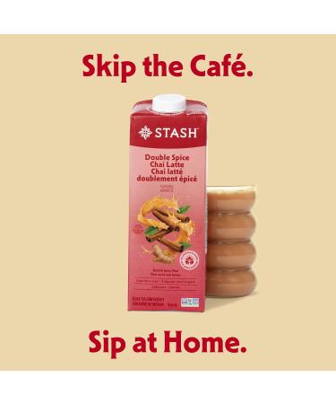 STASH Double Spice Chai Latte Concentrate - Barista Style Caffeinated Chai Tea Beverage - Crafted in Oregon - Plant Based and Dairy-Free Serve Hot or Iced 32 fl oz (Pack of 6) Chai 5.44 kg (Pack of 1) - Buy Online on GoSupps.com