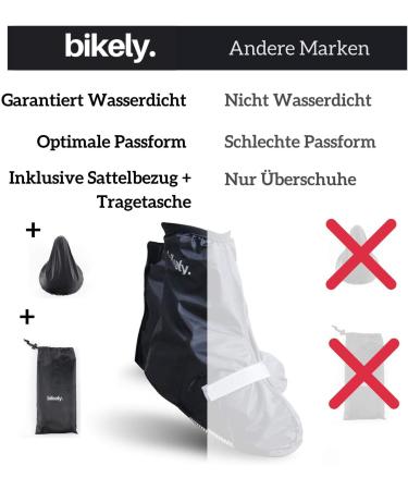 Buy Waterproof Sweatness Overshoes for Bike | Saddle Cover & Bag Included | Sizes 36-46 | Reflective Black & Yellow for Men & Women - Buy Online on GoSupps.com