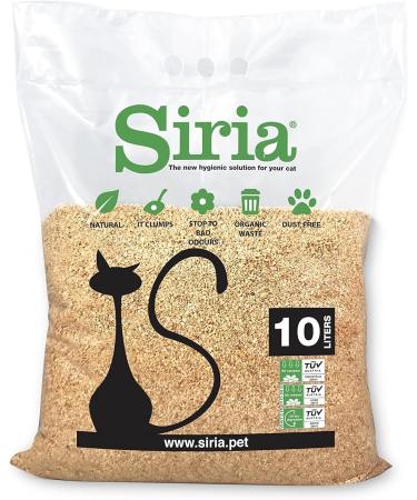 Siria 10 liters of cat litter clumping and plant-based in organic waste at home (10-liter test bag which corresponds to a weight of approx. 4.3 kg) 10 l test sac