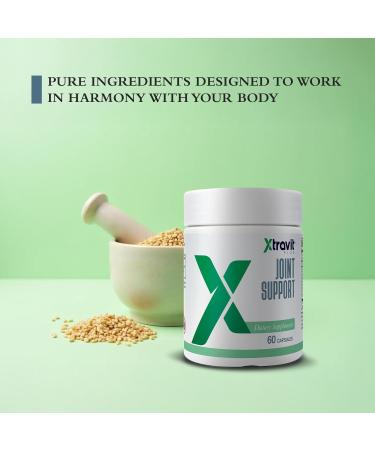 Xtravit Joint Support Supplement Advanced Relief Supplements with Glucosamine, Chondroitin, Turmeric Curcumin, Ginger, & Natural Nutritional Extracts for Men & Women - Non-GMO, 60 Capsules - Buy Online on GoSupps.com