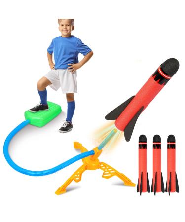 Rocket Toy Foot Pump Rocket Foam Outdoor Toy Rocket Toy with 3 Foam Rockets Gifts for Boys Girls - Buy Online on GoSupps.com