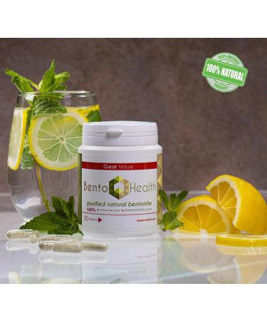 Bentonite Clay Detox - Fast Acting Colon & Liver Cleanse | 90 VegCaps | Non-GMO Gluten Free | BENTOHEALTH - Buy Online on GoSupps.com