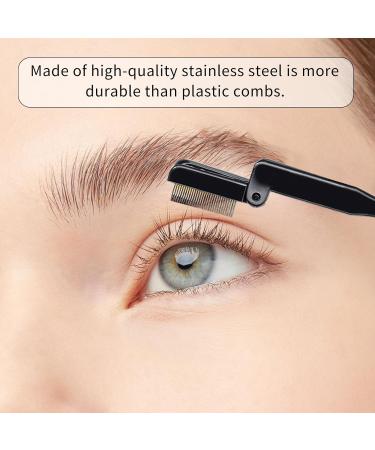 Nuqin Eyelash Comb Separator Lash Separator Tool with Portable Design Foldable Eyelash Steel Comb Gliding Evenly Through Your Lashes Remove Excess Mascara for Grooming Your Eyebrows and Eyelashes - Buy Online on GoSupps.com
