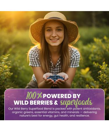 Greens+ Advanced Multi Wild Berry Superfood Powder Organic Blend Vegan Non-GMO Soy-Free Dairy-Free Gluten-Free Dietary Supplement with Vitamins & Minerals 9.4 oz - Buy Online on GoSupps.com