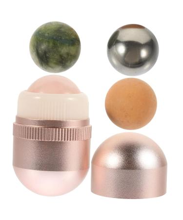 Balacoo Volcanic Stone Face Roller Set - Oil Absorbing Jade Roller for Tightening & Facial Massage | Best for Glowing Skin - Buy Online on GoSupps.com