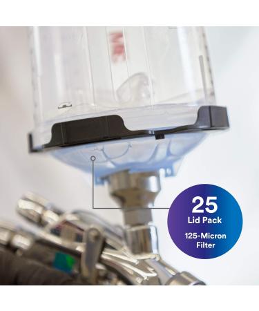 3M PPS 2.0 Spray Gun Cup Disposable Lids 26199 - 25 Pack | Fits Standard/Large Paint Cups | 125-Micron Filter | Use for Cars, Furniture, House & More - Buy Online on GoSupps.com