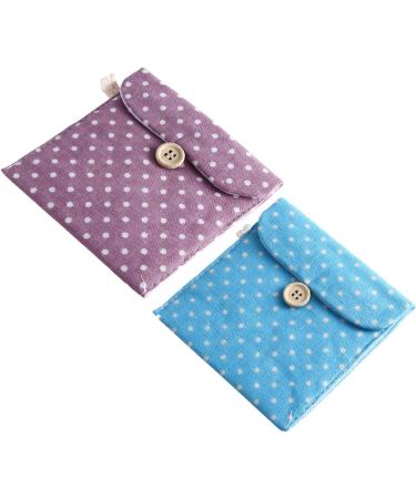 Cabilock Sky Blue Polka Dot Storage Pocket Organizer for Women | Stylish Sanitary Bag for Menstruation & Everyday Essentials - Buy Online on GoSupps.com