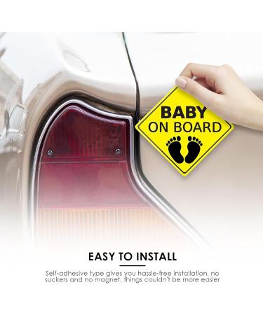Buy Famkit Baby On Board Car Stickers - Waterproof & Durable Safety Signs (2-Pack 14x14 cm) | International Shipping Available - Buy Online on GoSupps.com
