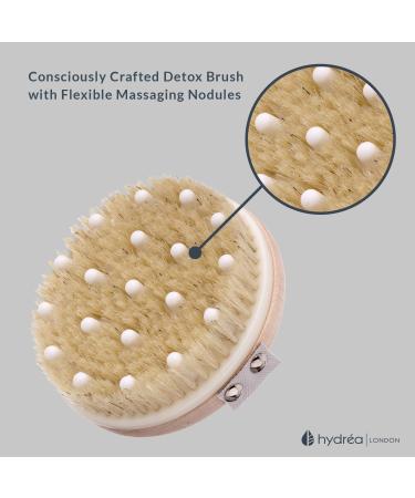 Hydrea London Lymph Flow Detox Brush | Natural Bristles & Rubber Nubs for Optimal Skin Care | Shop Internationally - Buy Online on GoSupps.com