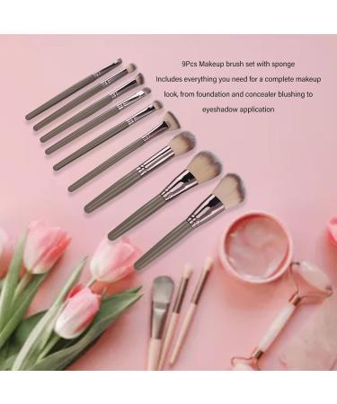 Synthetic Makeup Brushes Sponge 9 Piece Brush Set Soft with Storage Box for Home - Buy Online on GoSupps.com