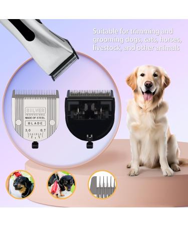 2Pack Adjustable 5 in 1 Replacement Blades Compatible with WAHL Clipper Bravura .Chromado Creativa Figura Dog Clippers for Dogs Grooming-((NOT Compatible Arco Dog Clippers) 2Pack Silver - Buy Online on GoSupps.com