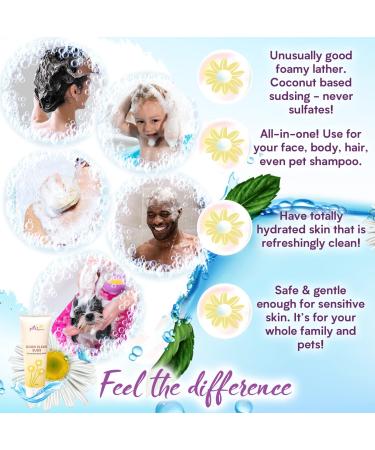 Natural Body Wash Organic & Unscented | Gilly's Organics 2-in-1 Bath Shower Gel & Shampoo - Hydrating SLS Free Gentle Formula for Sensitive Skin - 8 fl oz - Buy Online on GoSupps.com