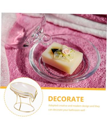 Amosfun 2pcs white light luxury soap holder Accessories decorate Storage food storage containers soap dish dollhouse tv Decorative Soap Holder Bathroom Soap Organizer leaf - Buy Online on GoSupps.com